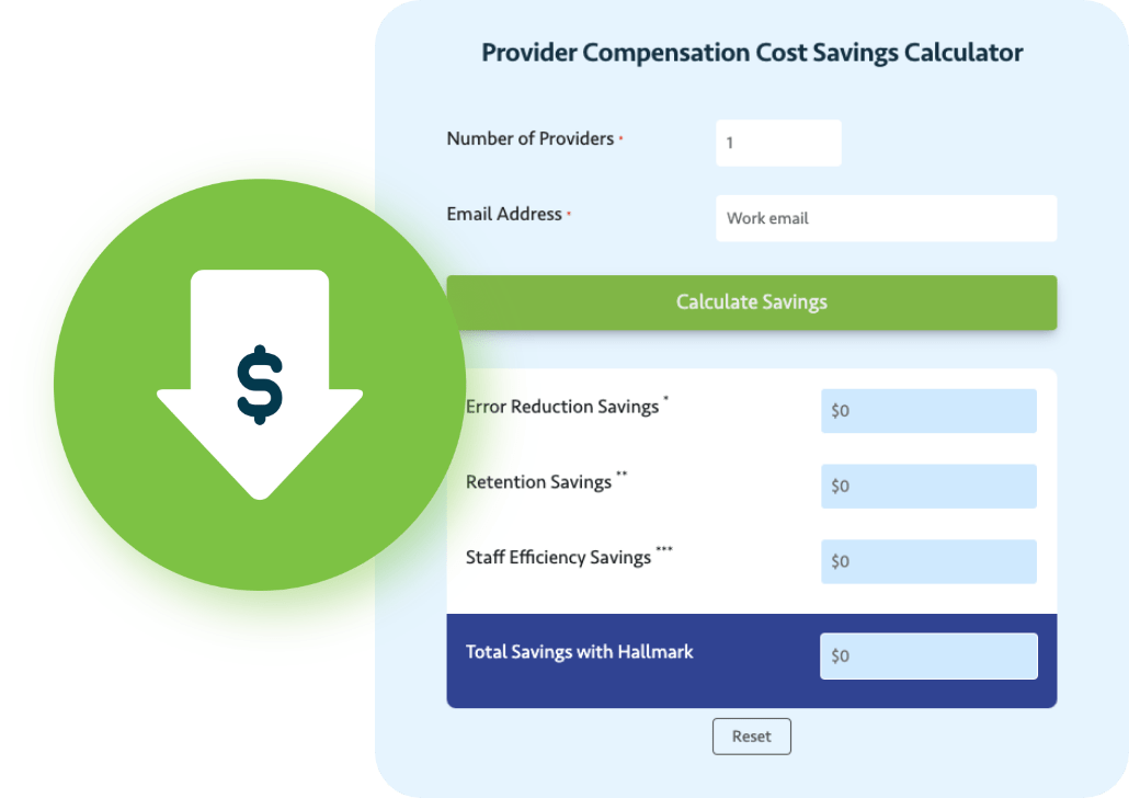 Hallmark HCS’s new Provider Compensation Savings Calculator