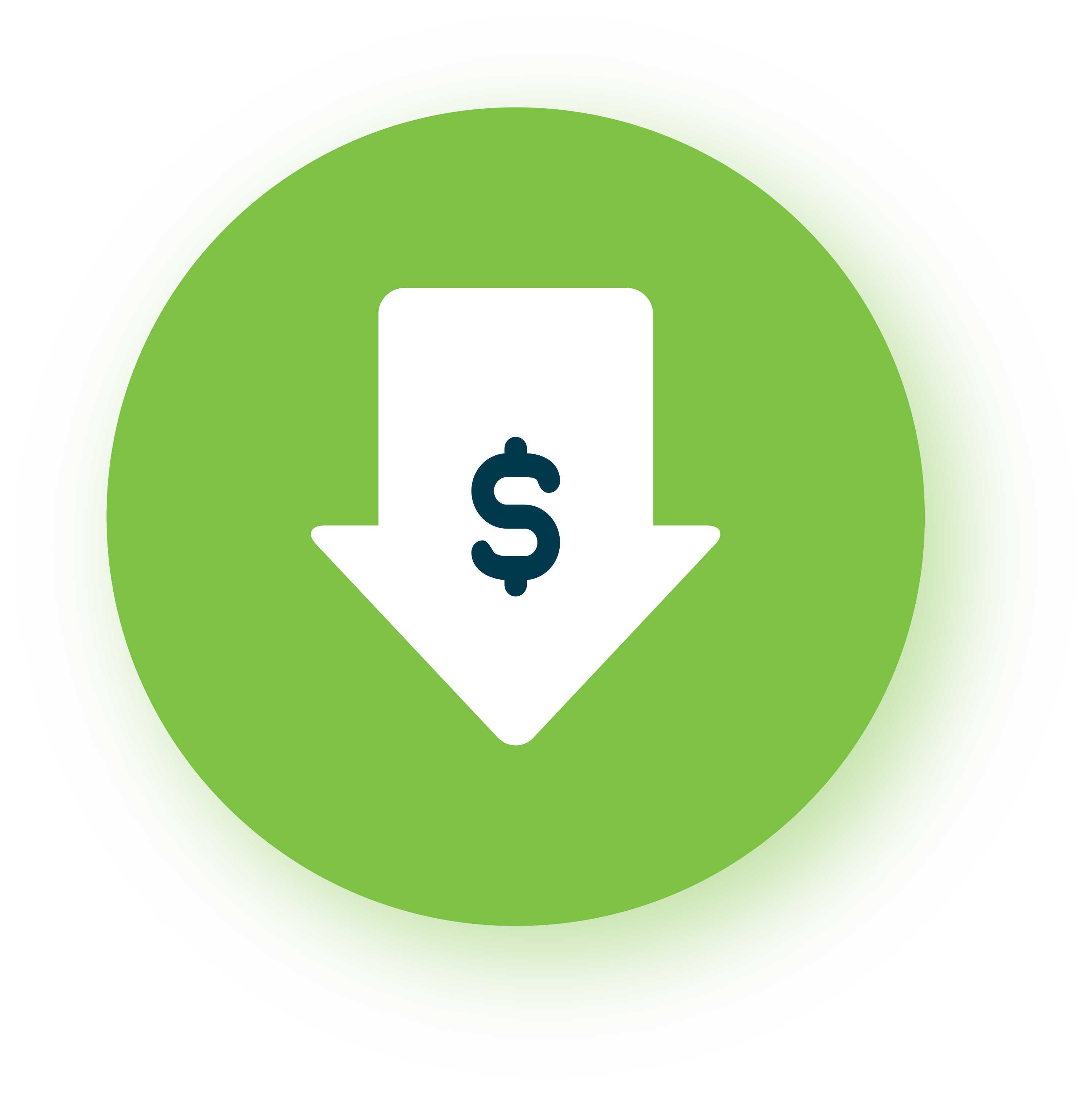 Modest Investment – Big Returns An icon showing a reduction in costs