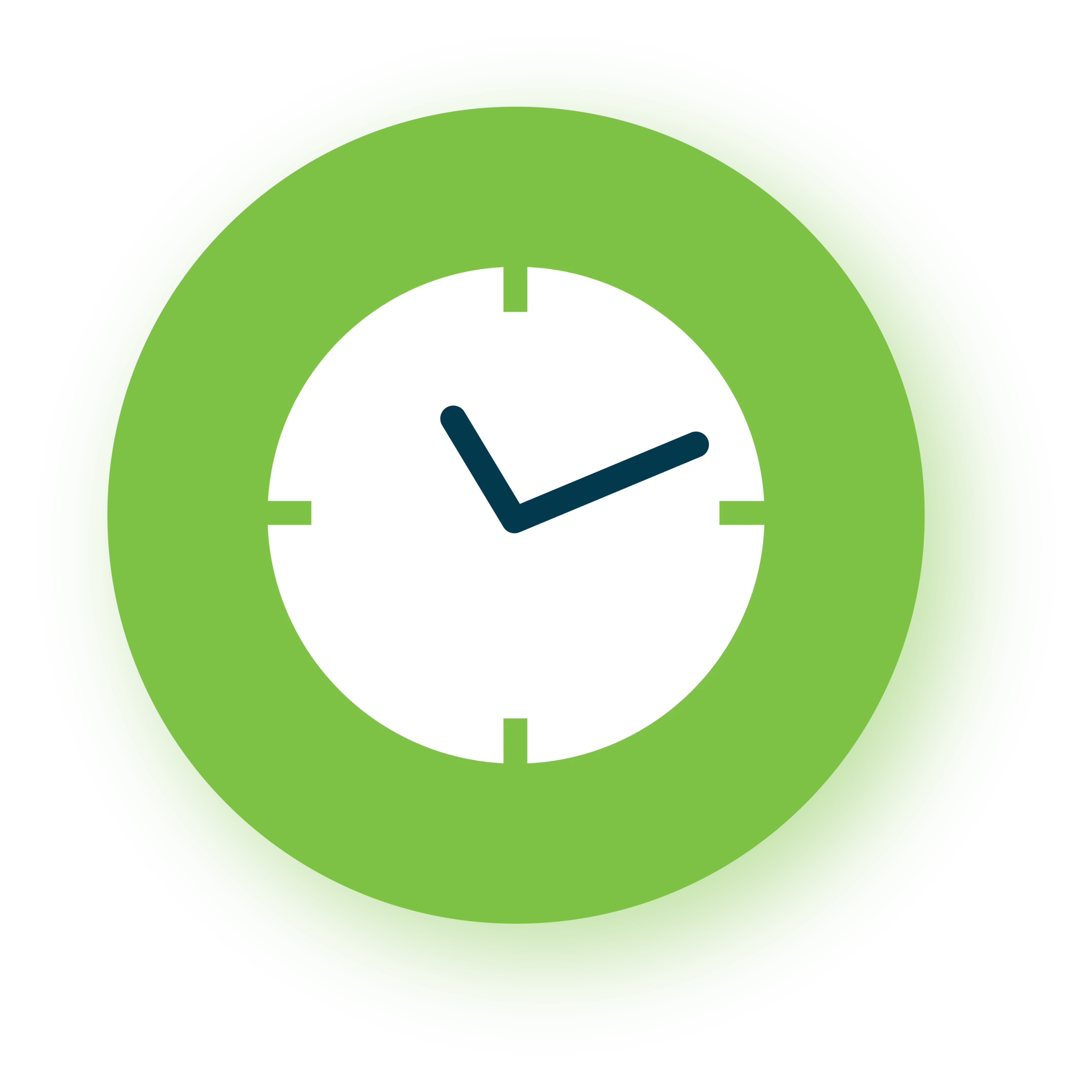 Clock-Shadow-Green Clock icon